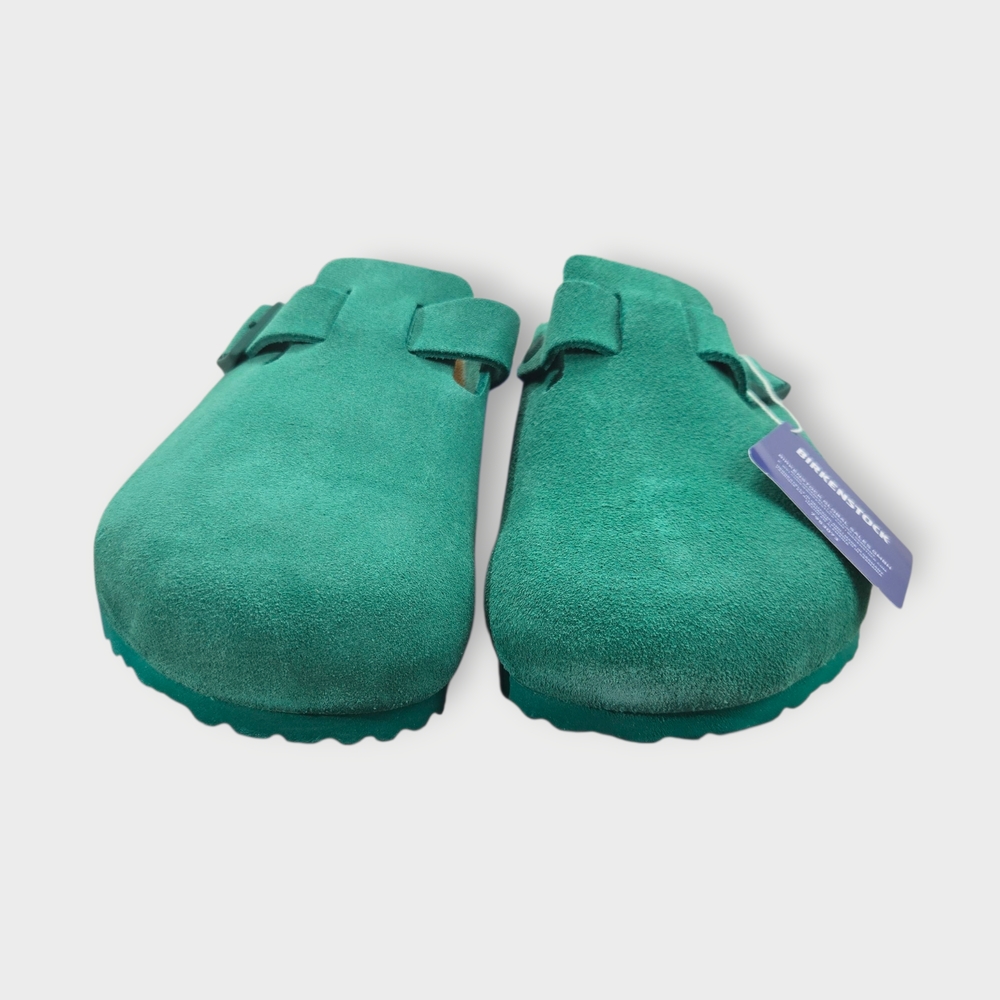 Birkenstock New w/ Box Boston Digital Green Suede Leather Regular Mens Size 11 - Picture 14 of 14